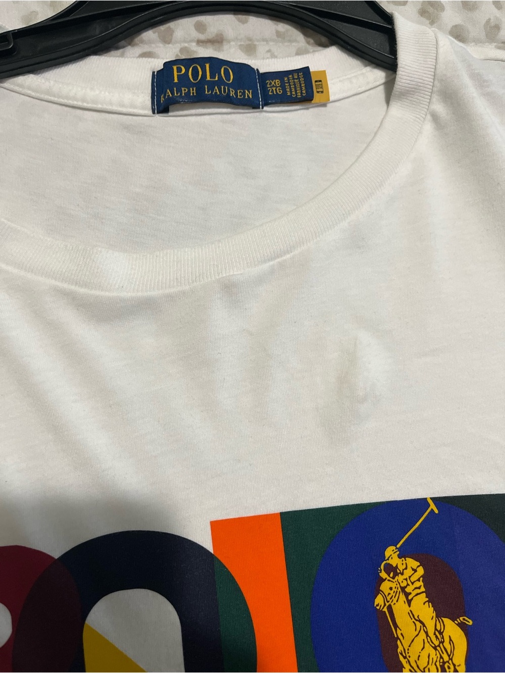Polo by Ralph Lauren White Men Short Sleeve Tee with Multicolor Logo